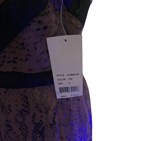 NWT Adrianna Papell Brown Snake Print Gauzy Maxi Dress Size 4 - Picture 8 of 9